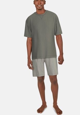 Tom Tailor Kurzarm, Rundhalsausschnitt, basic, locker, elastisch, Baumwollmix