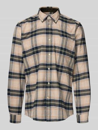 Barbour Slim Fit Flanellhemd aus reiner Baumwolle Modell BETSOM in Sand, Größe XXL