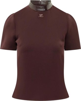 Courr&egrave;ges Donna, Top, Marrone, S, new