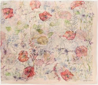 Alexander McQueen Skull & Spider Floral Scarf