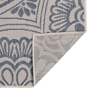 Berkfield Home Outdoor Flatweave Rug 200x280 cm Blue Pattern | Size: Medium