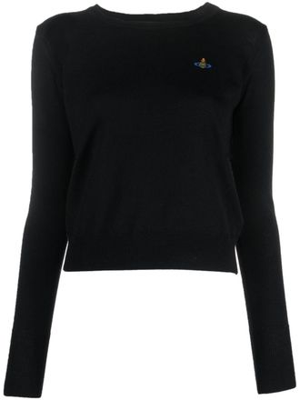 Vivienne Westwood Trui met geborduurd logo - Zwart