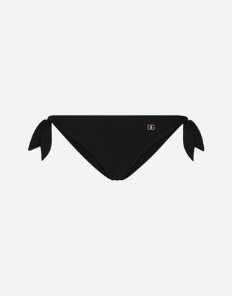 Dolce & Gabbana Slip C/fiocchi - Woman Swimwear Black Jersey 1