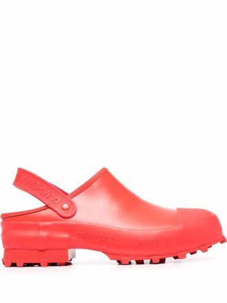 Camperlab Traktori leather clogs - men - Leather/Polyurethane/Leather/Recycled Polyester/Rubber - 44 - Red