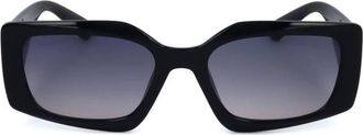 Guess Smoke Gradient Rectangular Ladies Sunglasses GF6200 01B 55