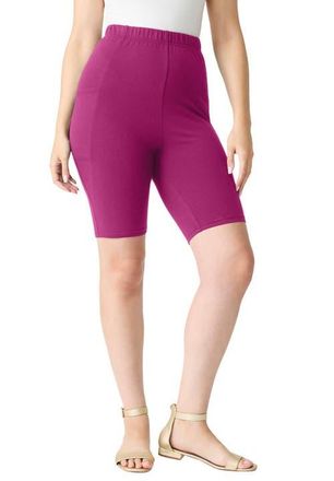 Roaman's Side-Pocket Bike Short in Raspberry at Nordstrom, Size 20