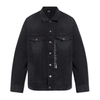 Balenciaga Denim Jackets, male, Black, Size: S Oversize Denim Jacket