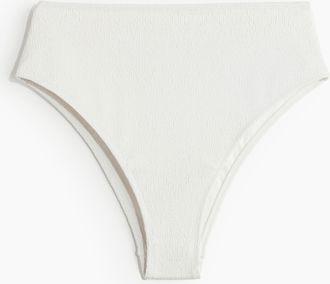 H&M Cheeky Bikinihose High Waist - White