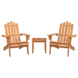 vidaXL Juego De Muebles De Jard&iacute;n Adirondack 3 Piezas Madera Acacia Vidaxl