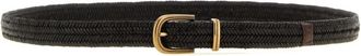 Brunello Cucinelli Brown Stretch Woven Belt