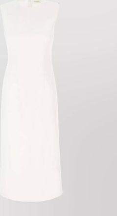 Sportmax cariddi dress padded shoulders midi-length