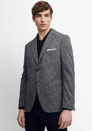 Cinque Anzugsakko CINQUE CIDATI, Herren, Gr. 58, grau, Web, Obermaterial: 45% Polyester, 30% Wolle, 25% Polyamid, unifarben, slim fit, V-Ausschnitt, Sakkos A