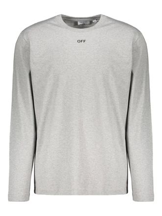 Off-white T-shirt a maniche lunghe - Grigio