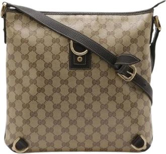 Gucci Pre-owned Cross Body Bags, female, Beige, Size: ONE SIZE Pre-owned GG Crystal Shoulder Bag