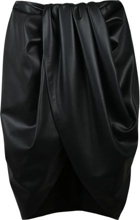 Stella McCartney Longuette Rok - Dames - Leren & Su&egrave;de rokken - Zwart - M - Polyester - Rokken