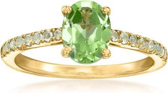 Ross-Simons Peridot Birthstone Ring in 18kt Gold Over Sterling