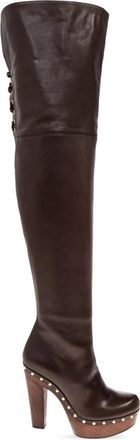 Chlo&eacute; Lola Laarzen met Hak - Dames - Over de knie laarzen - Bruin - 39 EU - Leer - Schoenen