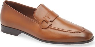 Ferragamo Bonny Apron Toe Loafer in Naturale at Nordstrom, Size 10.5