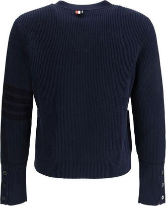 Thom Browne Mens Blue Cotton Cardigan Clothing