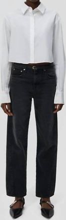 SIMKHAI Sawyer High Rise Wide Leg Jeans In Madiera Wash