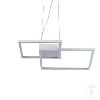 tomasucci SQUARE chandelier, white