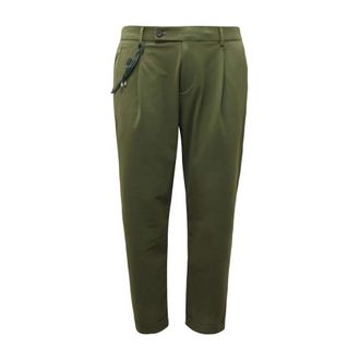 Berwick 1707 Slim-fit Trousers, male, Green, L, Green Retro Tech Trousers