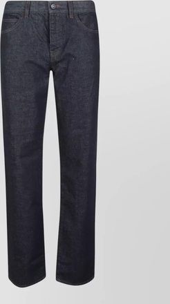 The Row carlyl jeans contrast stitching belt loops pockets