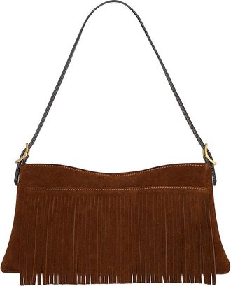 Rebecca Minkoff Fringe Baguette Shoulder Bag in Cannella/Black at Nordstrom Rack