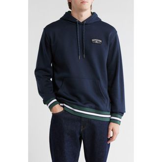 Quiksilver Dion Stripe Trim Hoodie in Eclipse at Nordstrom Rack, Size X-Large