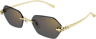 Cartier Sunglasses, female, Yellow, Size: 55 MM Panth&egrave;re Massai Sunglasses