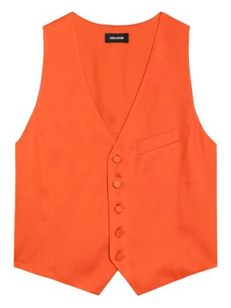 Zadig&Voltaire Emaus V-neck waistcoat - Orange