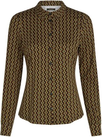King Louie Turi Jersey Blouse - Dames - Overhemden - Zwart - M - Overhemden