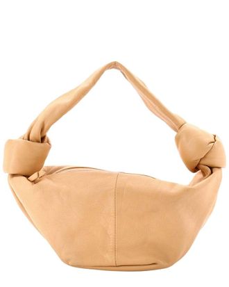 Bottega Veneta Beige Leather Double Knot Hobo Mini (Authentic Pre-Loved)