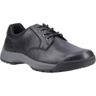 Hush Puppies Vinson Leather Mens Black Lace-Up Shoes - Size UK 10