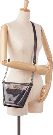 Chanel Pre-owned Womens Bucket Bag Pvc Leather - Black - One Size