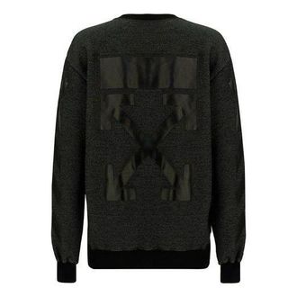 Off-white (WMNS) Off-White Arrow Printing Round Neck Sports Hoodie Slim Fit Version Gray OWBA046E20JER0041010