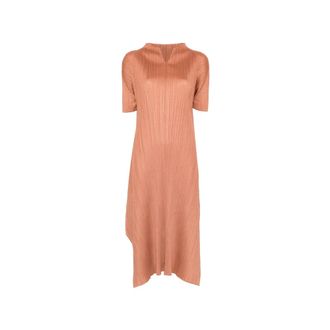Issey Miyake Midi Dresses, female, Orange, Size: XL Monthly Colors: March Dress