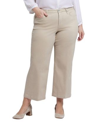 NYDJ Nydj Plus Teresa Feather Wide Leg Jean