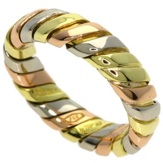 Bulgari Yellow Gold (18K) White Gold (18K) Band Ring (Pre-Owned)