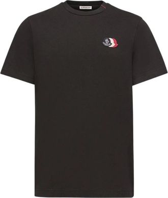 Moncler Ss T-Shirt - Heren - T-shirts - Zwart - L - Tops