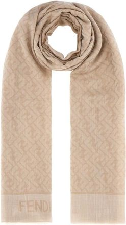 Fendi Accessoires, Dames, Beige, ONE Size, Kasjmier, FF Stole