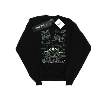 Disney Heren Toy Story Neon Klein Groen Mannen Sweatshirt (Zwart)