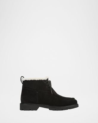 Vince Sierra Suede Lug-Sole Ankle Boots