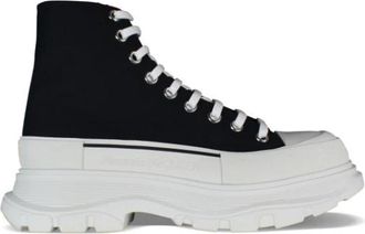 Alexander McQueen Tread Slick Lace Up - Dames - Veterlaarzen - Zwart - 39 1/2 EU - Katoen - Schoenen