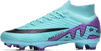 Generic Youth Grass Court Sneakers with Removable Spikes for Men and Women Football Training, Spike -- Green Purple, 6.5 UK