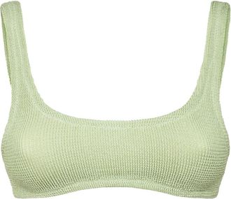MC2 Saint Barth Naima Crinkle Bralette Bikini Top - Dames - Tops zonder mouwen - Groen - S/M - Tops