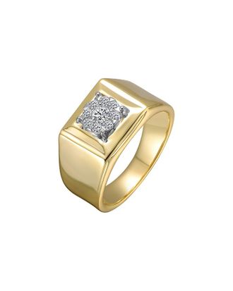 Rachel Glauber 14K Plated Cz Statement Ring
