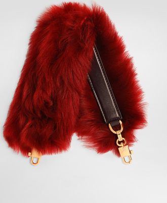 Dolce & Gabbana Shearling And Palmellato Calfskin Bag Shoulder Strap - Woman Multicolor Onesize