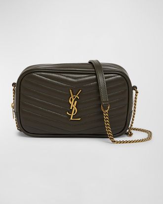 Saint Laurent Lou Mini YSL Camera Bag in Smooth Quilted Leather