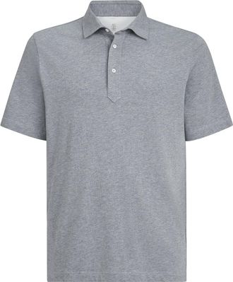 Brunello Cucinelli Polo with shirt collar in Medium Grey at Nordstrom, Size Xxx-Large Eu